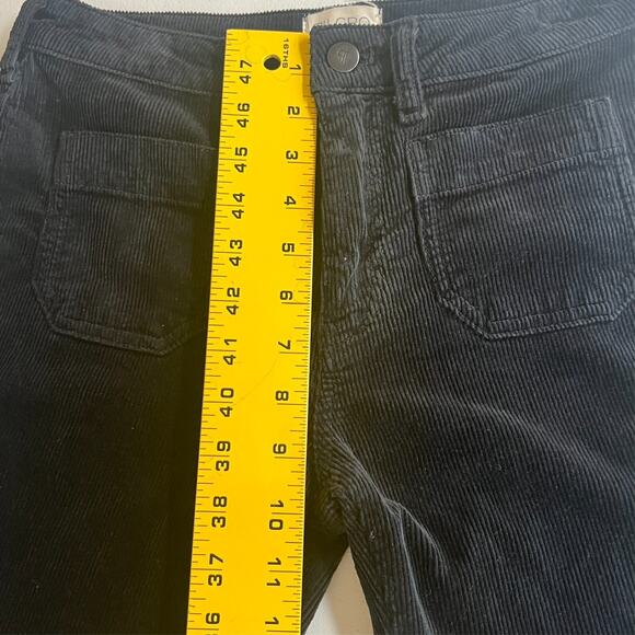 Pilcro Pants Women's Size 26 The Icon Dark Blue Corduroy Flared Mid Rise - Picture 6 of 11